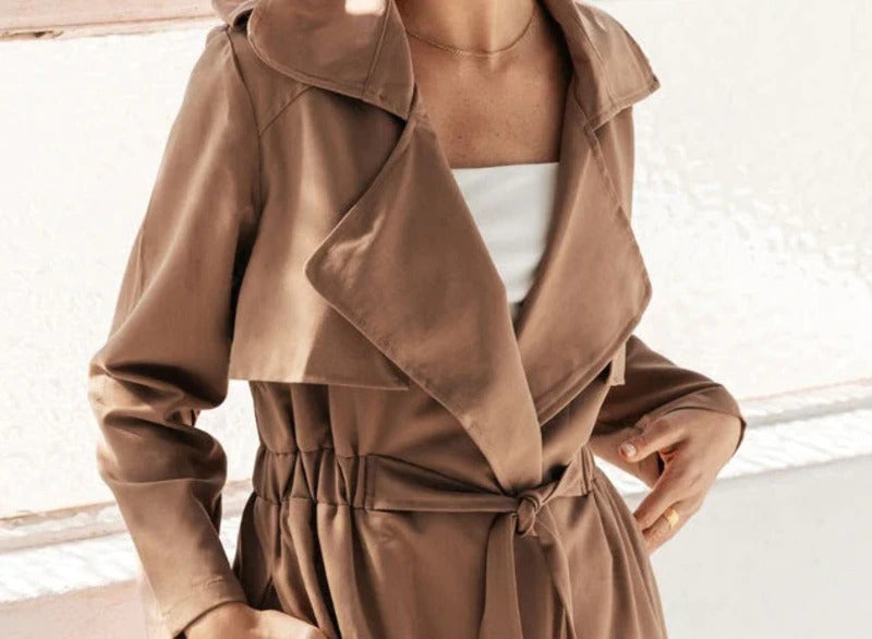 WHITE CLOSET Spring Trench Taupe