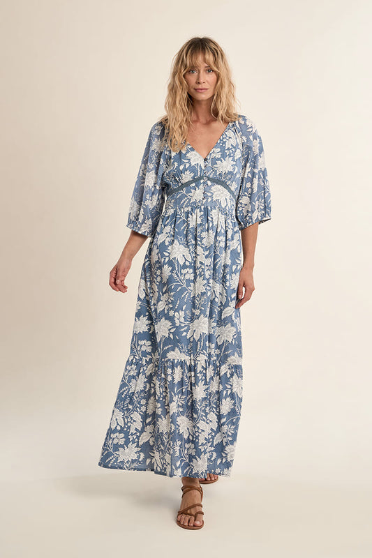 MOLLY BRACKEN Woven Dress BlueDiviya