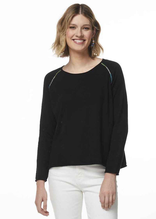 ZAK & PLO Handwork Ragl Jumper Black