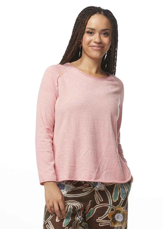 ZAK & PLO Handwork Ragl Jumper Blush