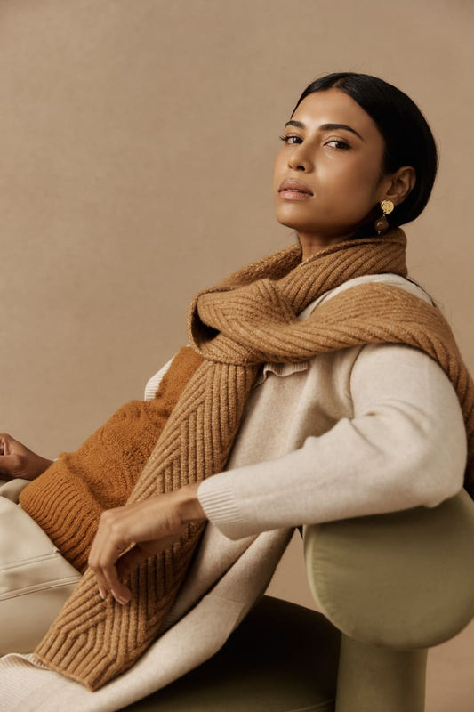 EB&IVE Sable Knit Scarf Mocha