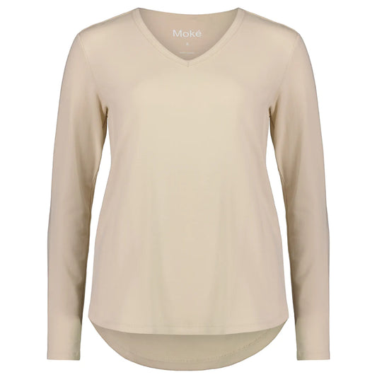 MOKE Cristy Long Sleeve Top Oyster