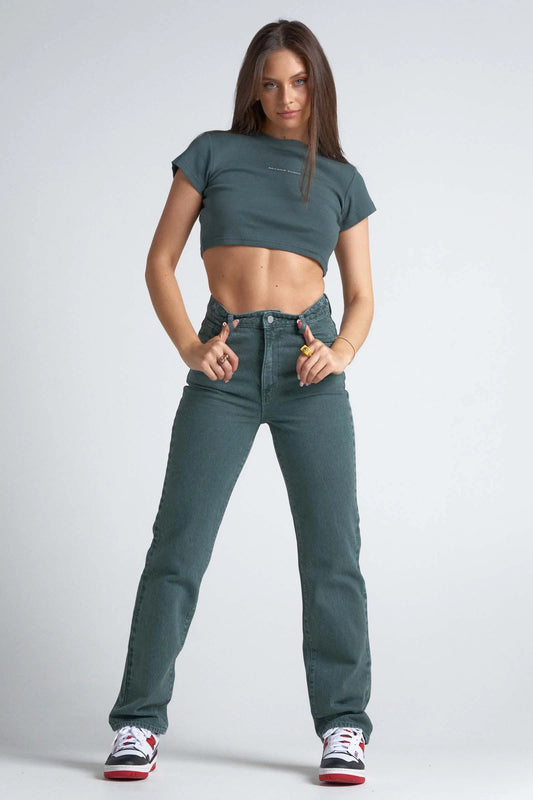 ABRAND HR Straight 90's Jean Green