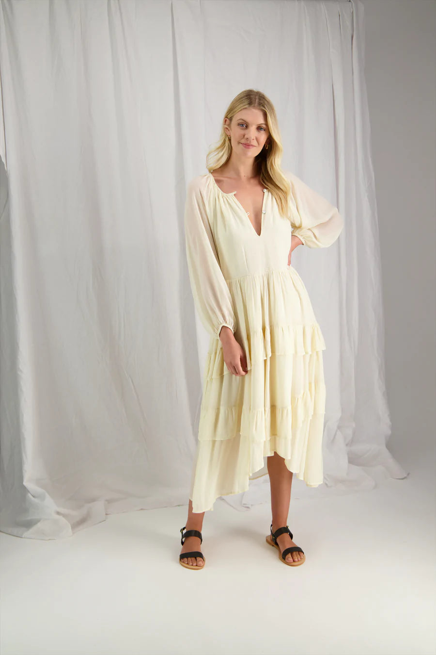 TUESDAY Leah Cream Dress
