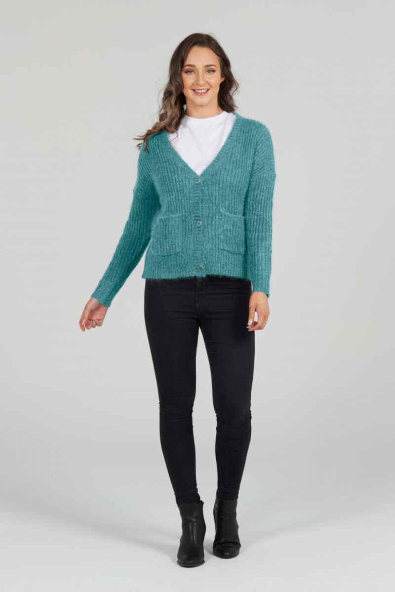 B&L Cardy VNeck Arctic Green