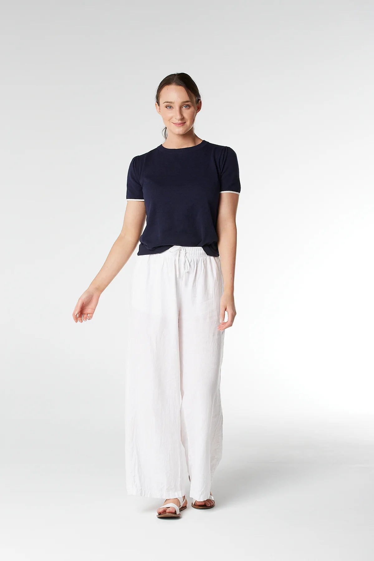 B&L Tipping Button Top Navy