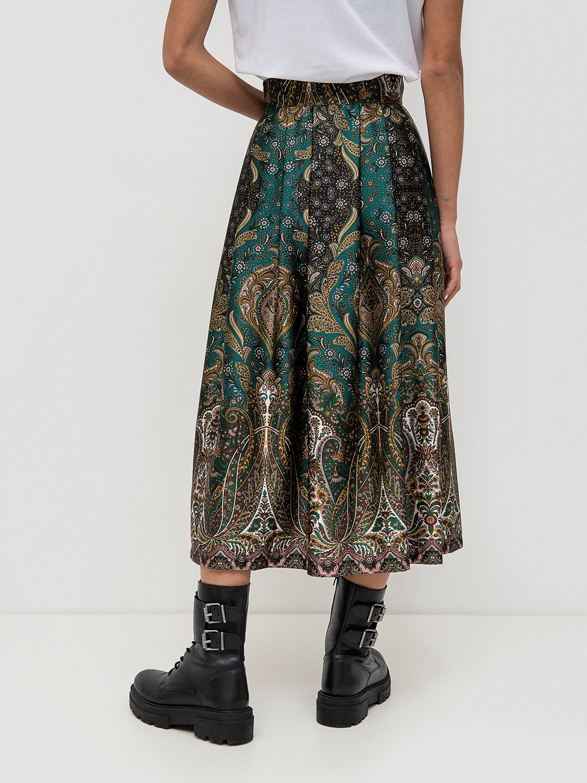 DIXIE Pleated Multicoloured Skirt