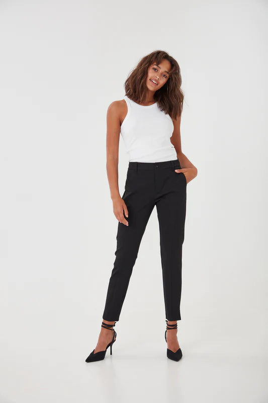 PULZ Bindy H/W Skinny Pants Black