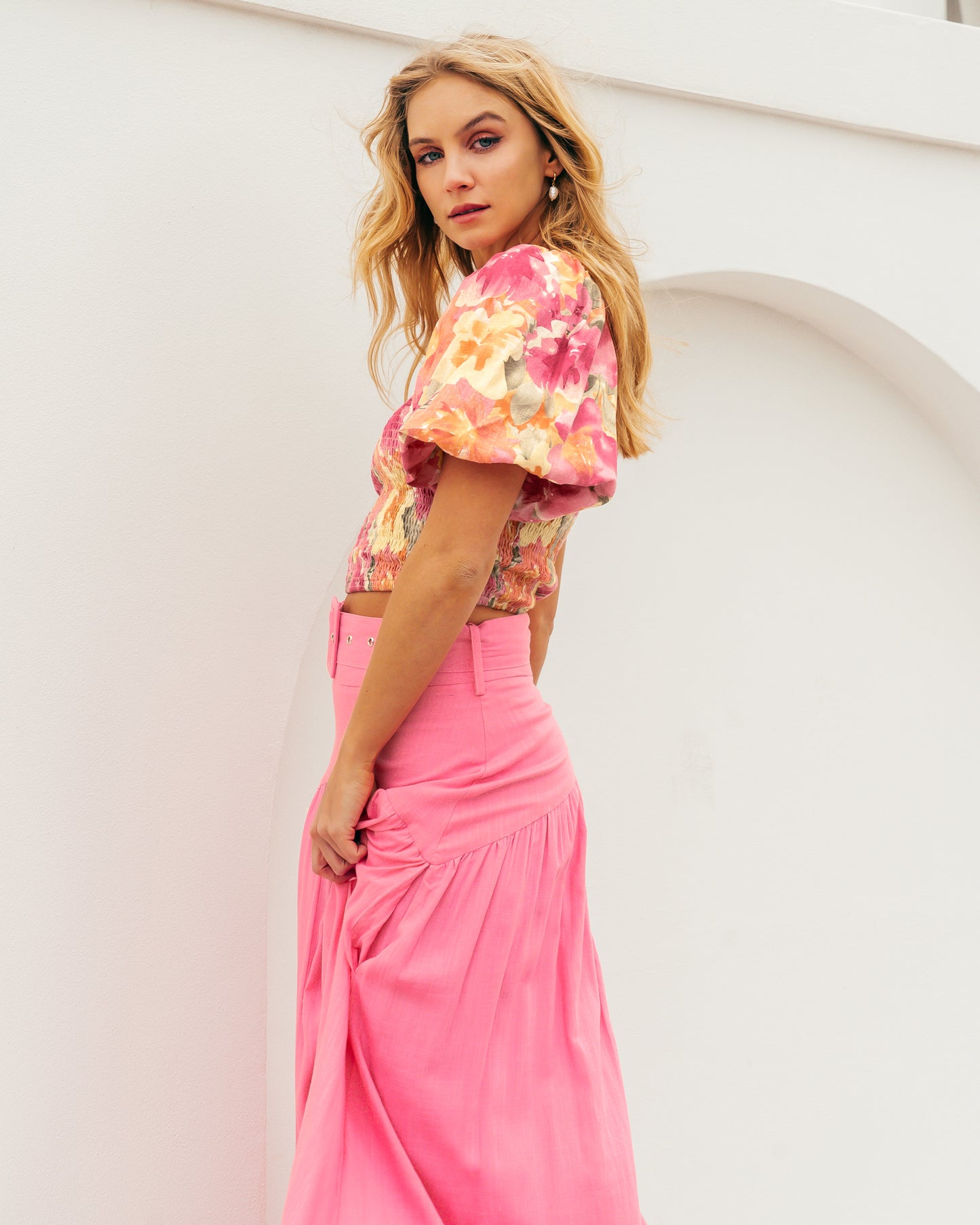 WHITE CLOSET Skirt Peony