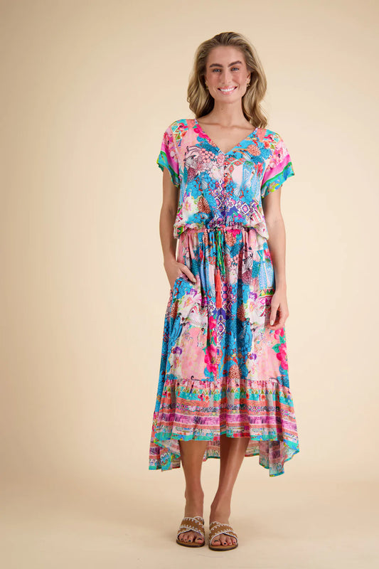 LULALIFE Carrie Hilo Blush Dress